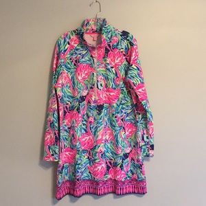 Lilly Pulitzer Flamenco Beach Popover Dress XL